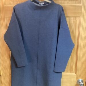 Blue Long Sleeve Dress